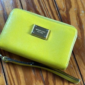Michael Kors Yellow Wristlet Wallet